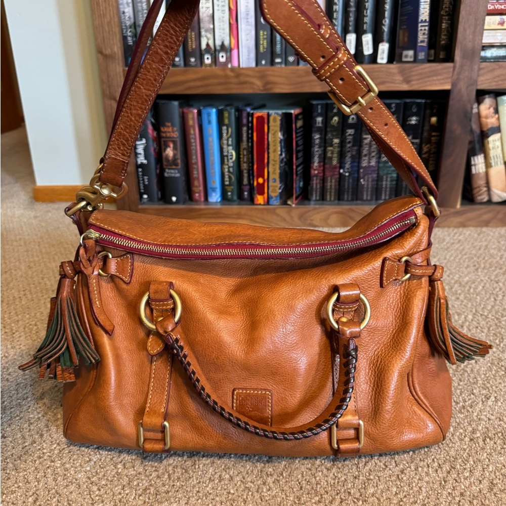 Dooney & Bourje Florentine Satchel - Chestnut
15”W,,11”H,6”D